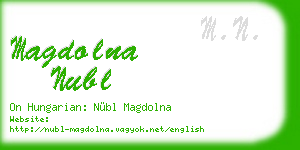 magdolna nubl business card