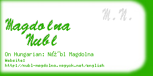 magdolna nubl business card